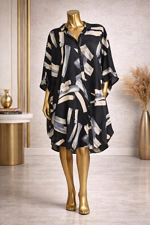 Платье Sun&Sea SD9109-36 black-beige - делук