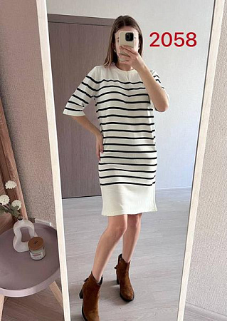 Платье Fsn 2058 white-black - делук