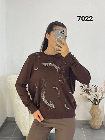 Свитер Fsn 7022 brown - делук