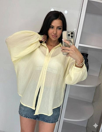 Рубашка Lora LR1265 yellow - делук