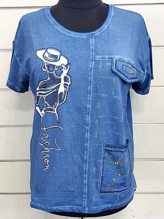 Футболка Julia JL108 blue - делук