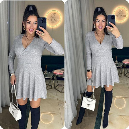Платье Arina 8063 grey - делук