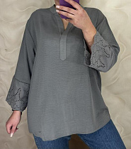 Блузка Levisha 26106 d.grey - делук