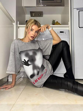 Футболка Lora LR1058 grey - делук