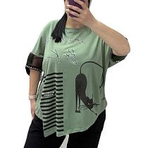 Футболка Elena&Vika 25317 green - делук