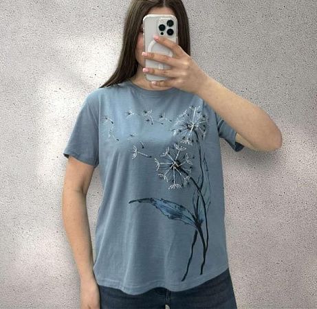 Футболка Elena&Vika 25072 l.blue - делук