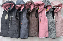 Жилетка Shon S2619 peach - делук