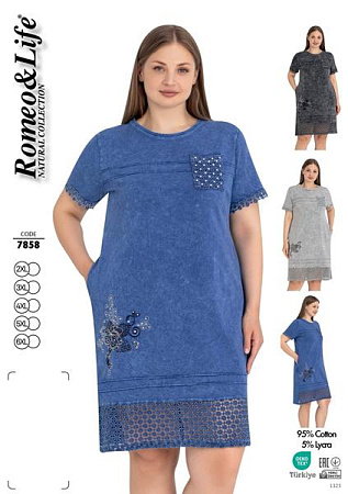 Платье Cotpark 7858 l.grey - делук