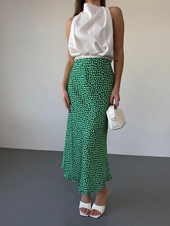 Юбка Arina 8066 green - делук