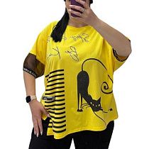 Футболка Levisha 25317 yellow - делук