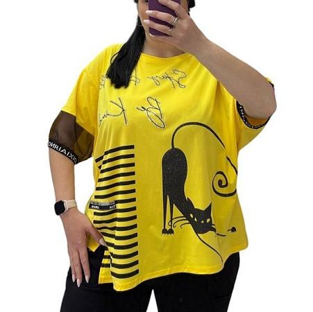Футболка Levisha 25317 yellow - делук