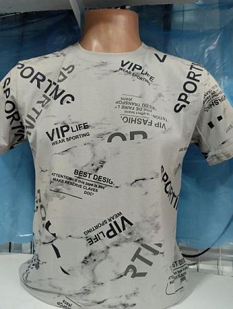 Футболка Panda 1883 l.grey - делук