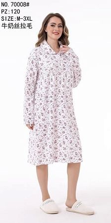Ночнушка Romeo Life 70008 white-beige - делук