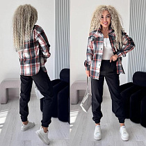 Костюм Спорт Modnulya 3063 black-grey - делук