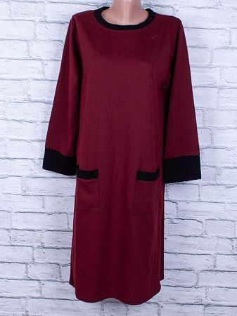 Платье П029 бордовый - делук