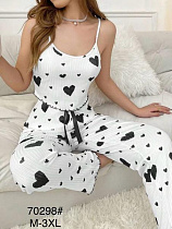 Пижама Estima 70298 white-black - делук