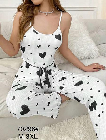 Пижама Estima 70298 white-black - делук