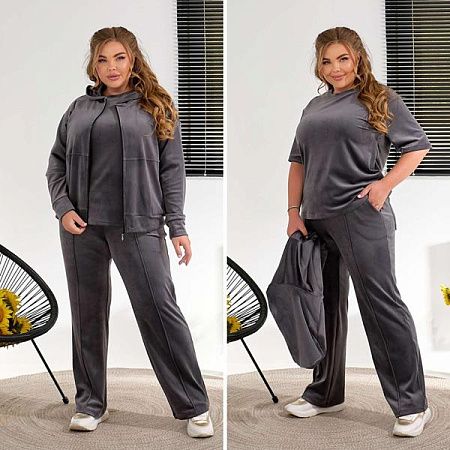 Костюм Спорт Dgmd 25041 d.grey - делук