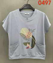 Футболка Lida 0497 grey - делук