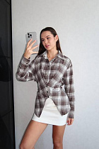 Рубашка Style Nadezhda 033-2 brown - делук