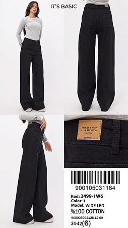 Джинсы Jeans Style 2499-1W6-1 black - делук