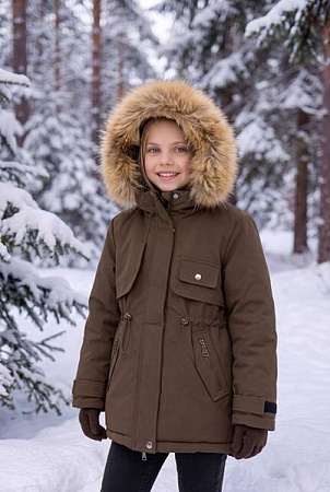 Куртка Delfinka 8815 brown - делук